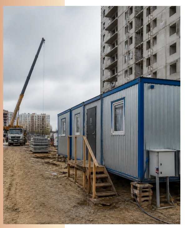 Аренда строительных вагончиков для рабочих в Краснокамске
